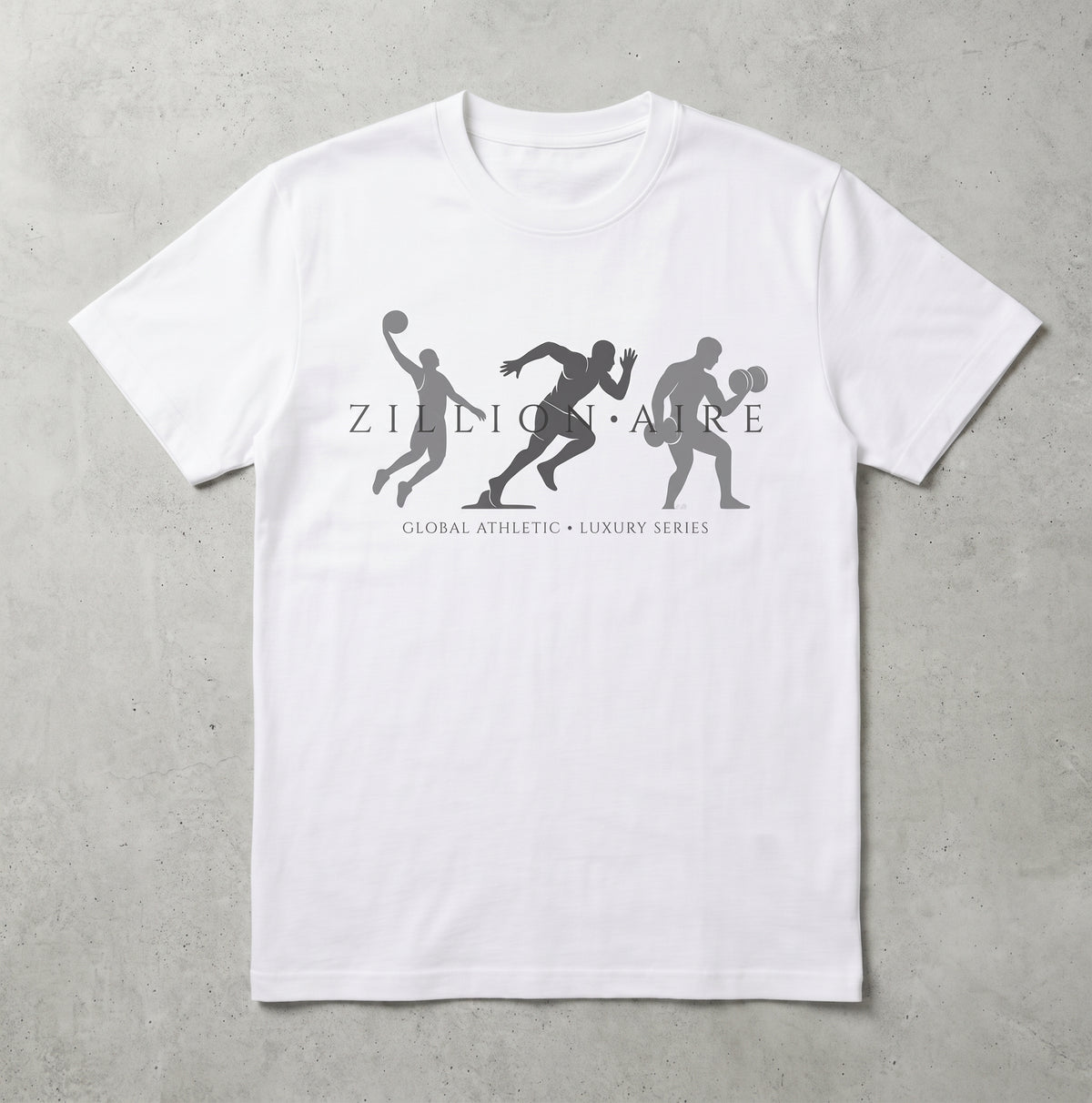 Zillionaire Global Athletic Luxury Series Tee front view