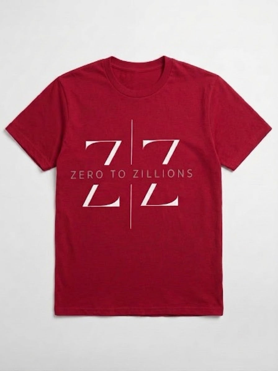 Zero to Zillions ZZ Logo Tee in Black