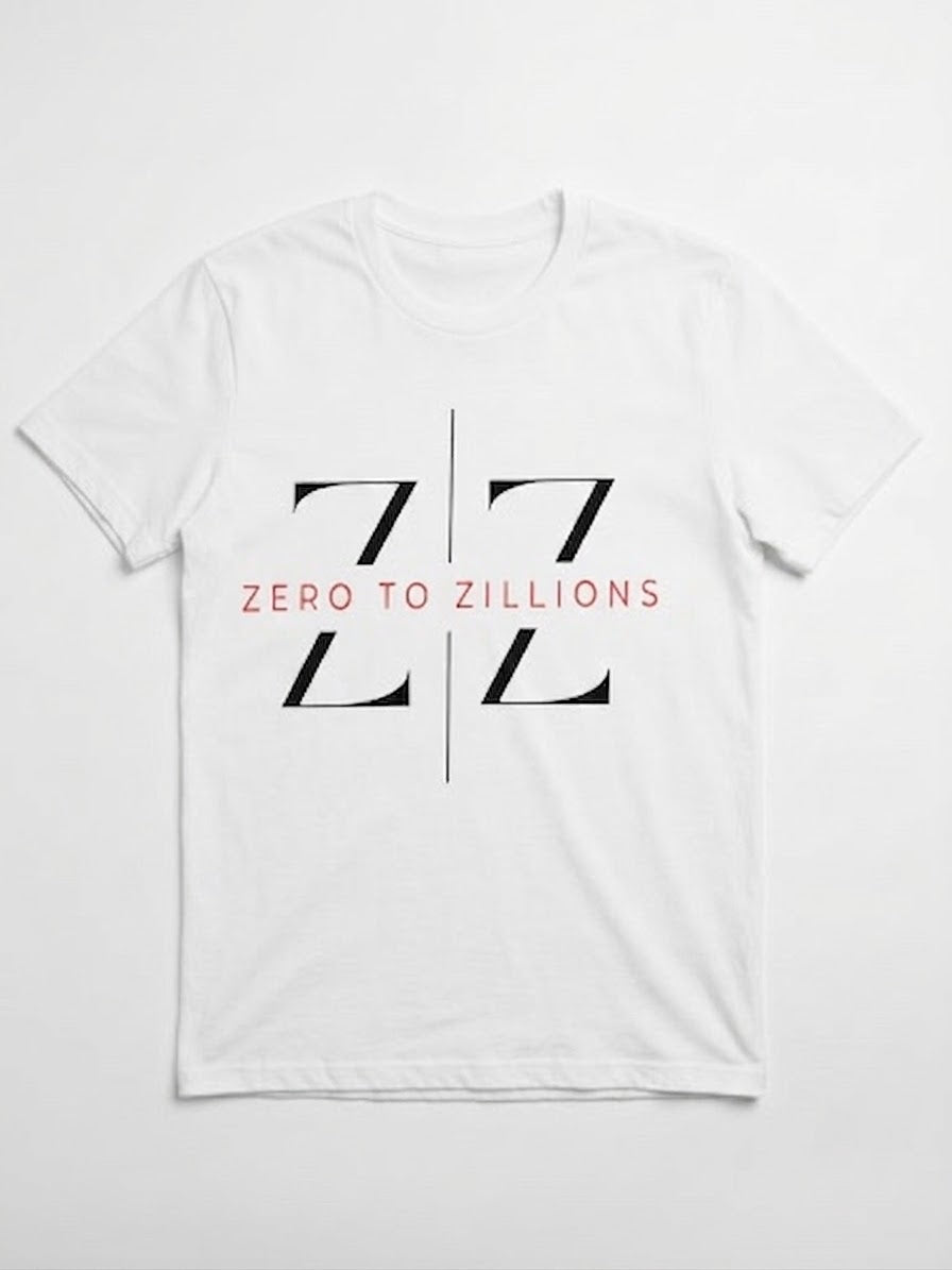 Zero to Zillions ZZ Logo Muscle Tank in white