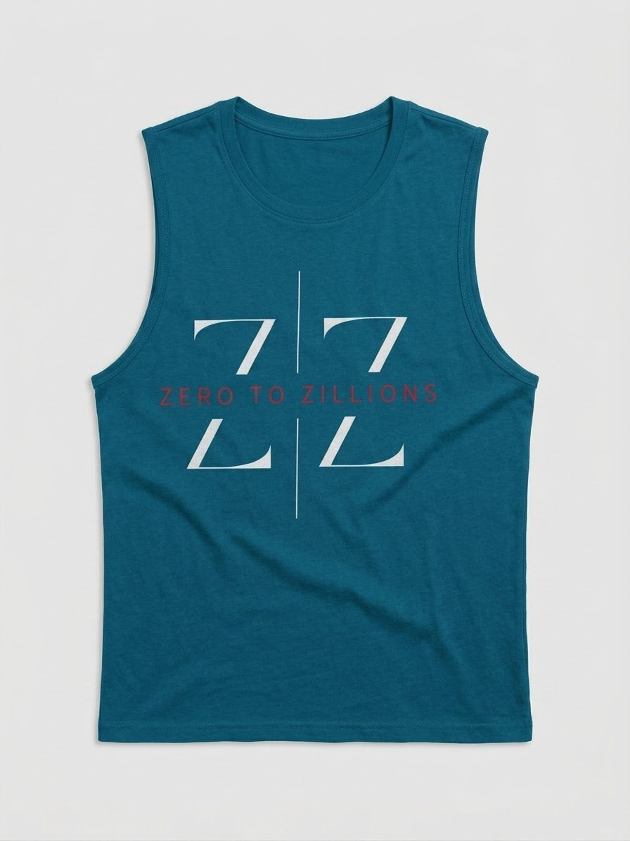 Zero to Zillions ZZ Logo Tank –Teal