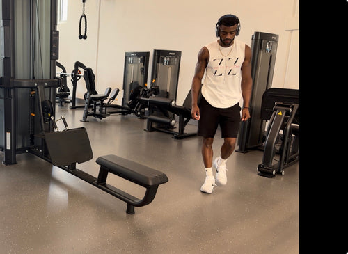 Zero to Zillions ZZ Logo Tank – gym lifestyle shot 3